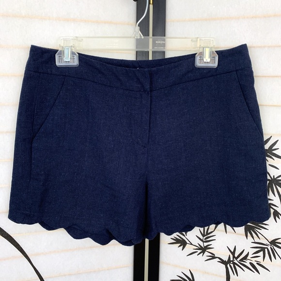 Cynthia Rowley Pants - Cynthia Rowley Linen Blend Shorts Sz 8 Scalloped